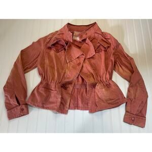 Anthropologie Hei Hei Utility Jacket Salmon Color Pockets - Size Women's Medium